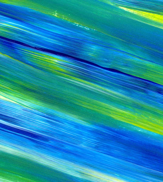 Abstrakcyjne Malarstwo Akrylowe Mieszanych Kolorach Zielony Niebieski Żółty Użytku Jako — Zdjęcie stockowe