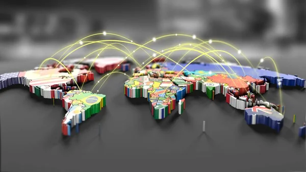 メディア技術とインターネット ネットワーク Web 通信概念カラフル アイコン キューブ ロイヤリティフリーのストック写真