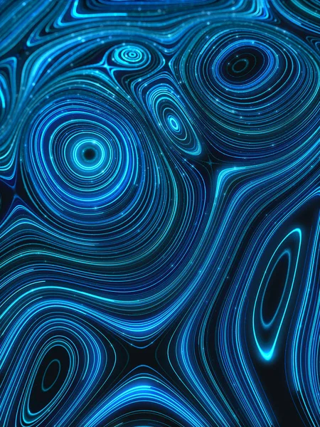 Beautiful Abstract Background Glowing Pattern Blue Waves — Stock Photo, Image