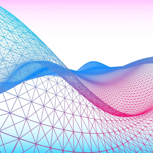 Αφηρημένη Φουτουριστικό Κύματα Πολύχρωμο Φόντο Εικονογράφηση Διάνυσμα — Διανυσματικό Αρχείο