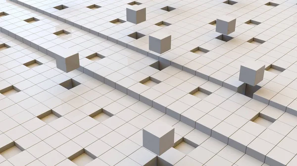 geometrik şekiller ve küpleri ile 3D arka plan