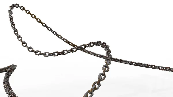 Illustration Chains White Background — Stock Photo, Image