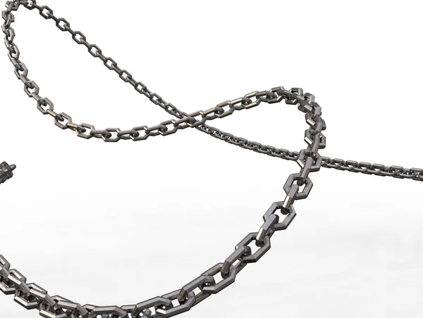 Illustration Chains White Background — Stock Photo, Image