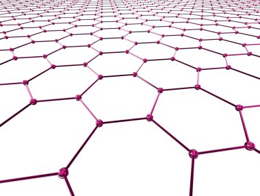 Beyaz altıgenli geometrik 3b arka plan