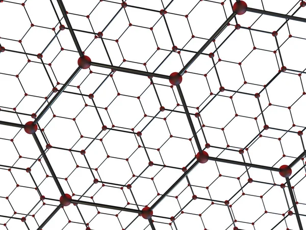 Beyaz altıgenli geometrik 3b arka plan