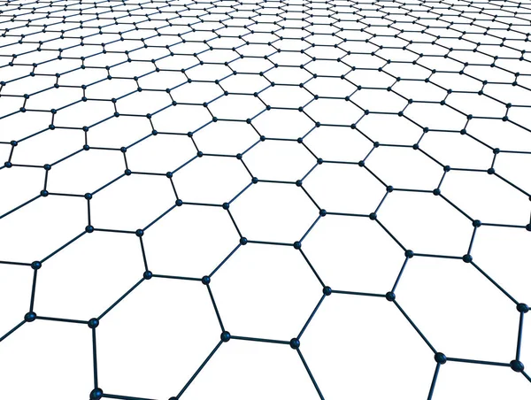 Beyaz altıgenli geometrik 3b arka plan