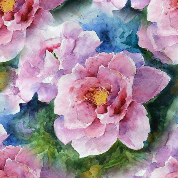 Bouquet de printemps délicat motif de fleurs aquarelle — Photo