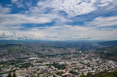 Tbilisi, Georgia ülkenin başkenti Panorama görünümünü