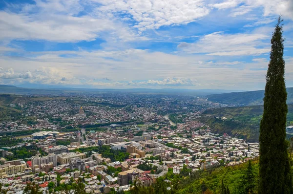 Panorama view of Tbilisi, capital of Georgia country — Stock Photo, Image