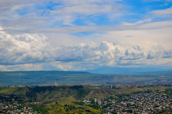 Panorama view of Tbilisi, capital of Georgia country — Stock Photo, Image