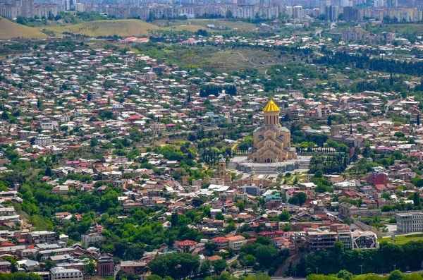 Panoráma kilátás a Tbiliszi, Georgia ország fővárosa — Stock Fotó