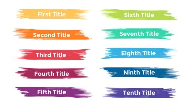 Vektör fırça Infographic, diyagram, brushstroke etiketleri grafik etiketleri sunu. İş kavramı ile 10 seçenekleri, parçalar, adımları, işler. 16 x 9 soyut slayt şablonu.