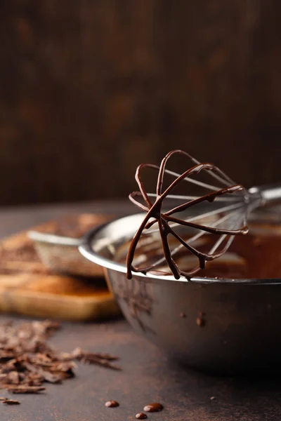 Crème au chocolat maison au fouet — Photo