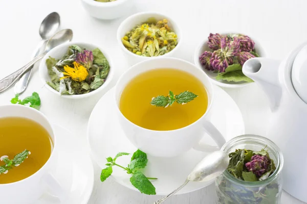 bitkisel çay, beyaz arka plan fincan