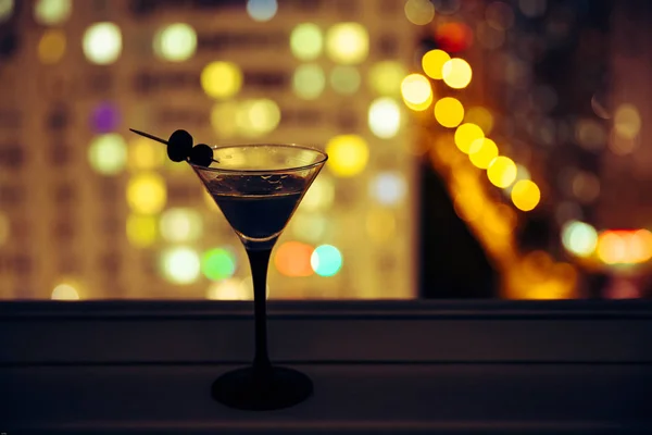 Martini Pozadí Města Noci — Stock fotografie