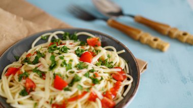 tam sebze spagetti makarna