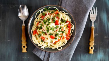 tam sebze spagetti makarna