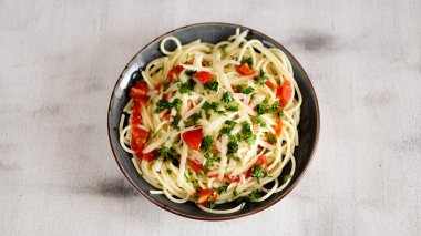 tam sebze spagetti makarna