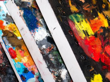 Soyut doku ve renk tuval üzerine yığını