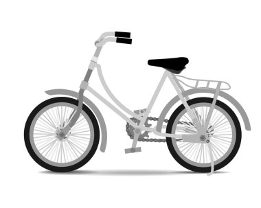 Beyaz arka planda, vektör çizim Vintage Bisiklet.