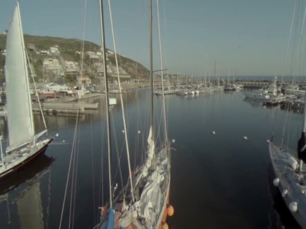 Prendre Avion Avec Drone Dessus Port Piriapolis Maldonado Uruguay Bateau — Video