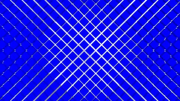 Синій Тривимірний Кубик Рух Фону Хвильовий Візерунок Анімації — стокове відео