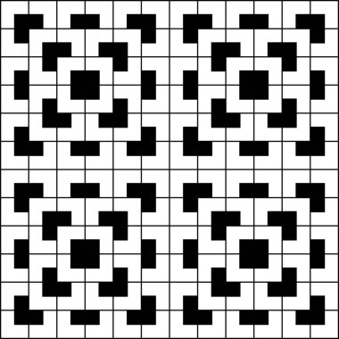 Geometric shape pattern background illustration vector. White angle bracket, arrow angle, chevron repeating pattern on black background. Wall and floor ceramic tile pattern.