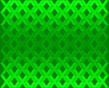 Yeşil X harfleri tekrar eden arkaplan çizim vektörü.