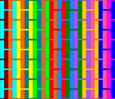 Renkli H harfleri tekrar eden arkaplan çizim vektörü.