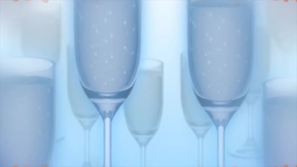Champagne Drink Wedding Glass — Stock Video