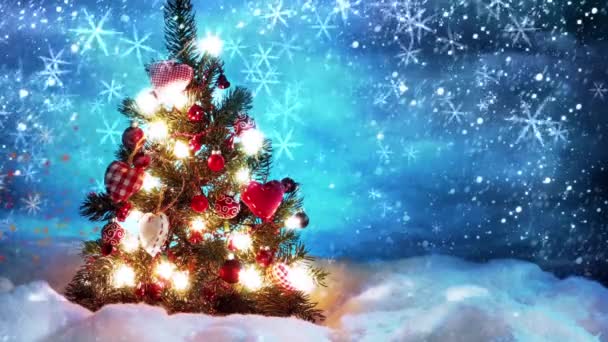 Vidéo Des Lumières Sapin Noël — Video