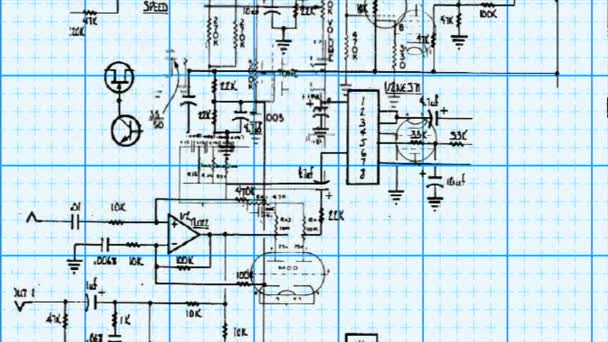 Vídeo Componente Circuito Eletrônico — Vídeo de Stock