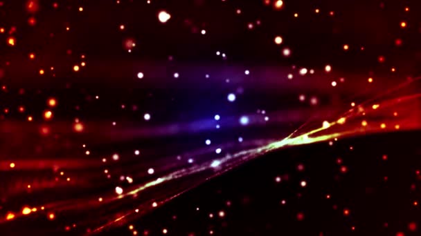 Galaxy Ruimte Sterren Kleuren Deeltje — Stockvideo