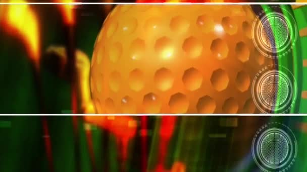 Golf Boll Utrustning Sport — Stockvideo