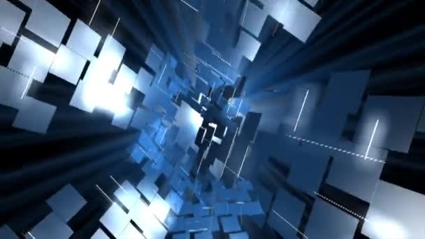 Металева Абстрактна Синя Форма Обертання — стокове відео