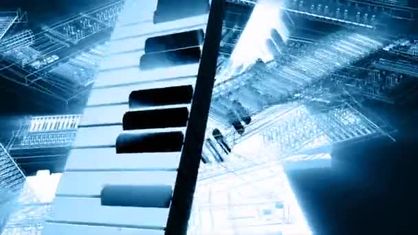 Müzik Klavye Tuşları Enstrümanı — Stok video
