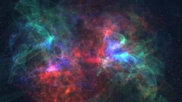 Nebulosa Galaxy Skapande Utrymme — Stockvideo