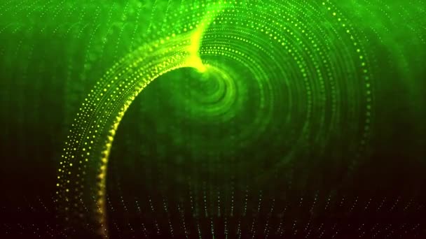 Particles Abstract Green Background — Stock Video