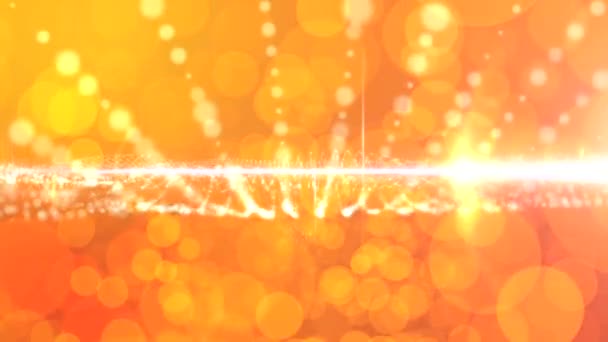 Particules Orange Formes Bokeh — Video