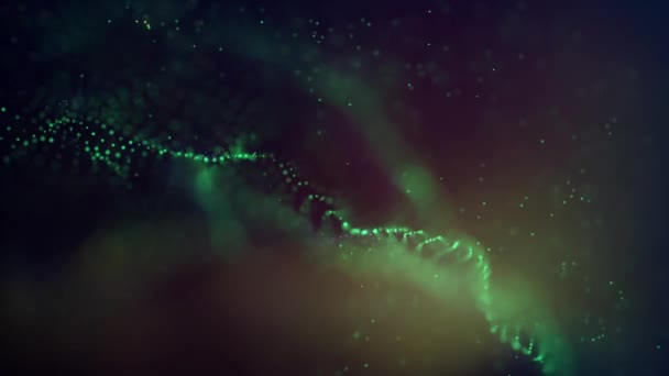 Particles Green Space Abstract — Stock Video