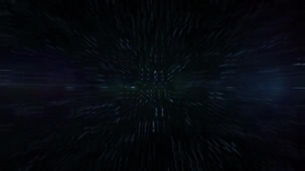 Space Warp Tid Hastighet Stjärnor — Stockvideo