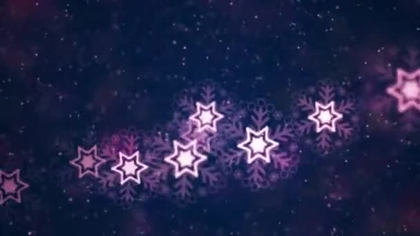 Stjärnor Rosa Roterande Rulla — Stockvideo