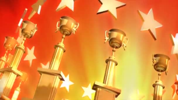 Αστέρια Νικητής Σύμβολο Επιτυχίας Καλύτερα — Αρχείο Βίντεο