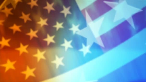 Flaga Usa Ameryka Paski Patriotyczne — Wideo stockowe