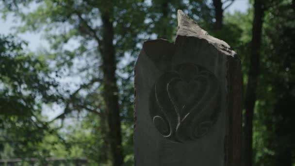 Estatua Piedra Parque — Vídeos de Stock