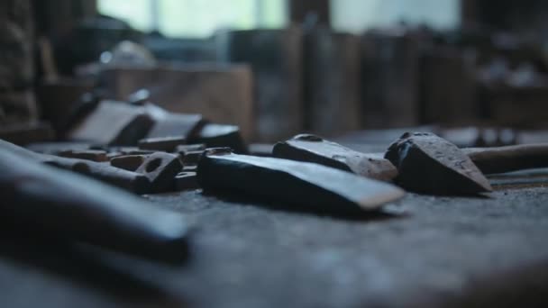 Blacksmith Equipment Gentle Table — Stock Video
