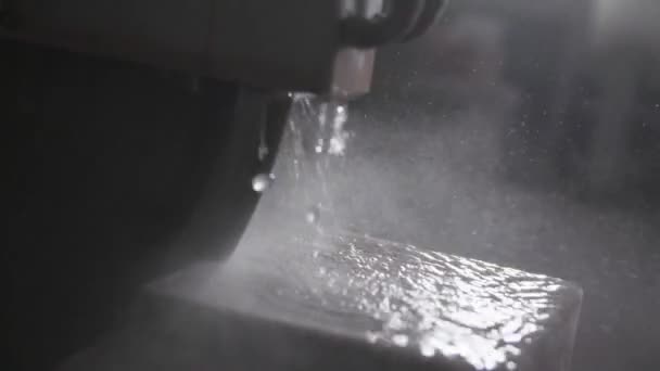 Circular Saw Water Splashing — Stock Video