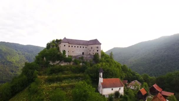 Luchtfoto Van Een Kasteel — Stockvideo