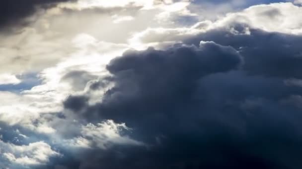 Zeitraffer Bei Regenwolken — Stockvideo