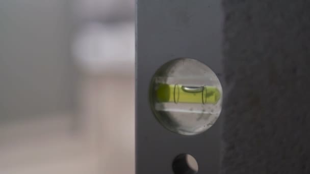 Spirit Level Bubble Close — Stock Video